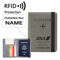 Thumbnail for All Nippon Airways Designed Passport Cover Travel Wallet Passport Holder
