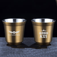 Thumbnail for Airbus A321 & Plane Designed Double Wall Stainless Steel Coffee Mugs