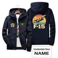Thumbnail for Retro Fighter Jet F15 Designed Thin Windbreaker Jackets