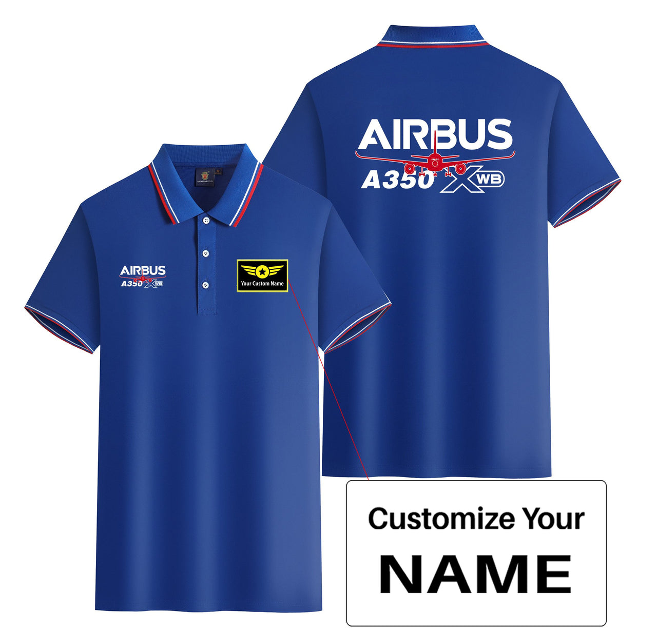 Amazing Airbus A350 XWB Designed Stylish Polo T-Shirts (Double-Side)