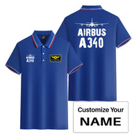 Thumbnail for Airbus A340 & Plane Designed Stylish Polo T-Shirts (Double-Side)