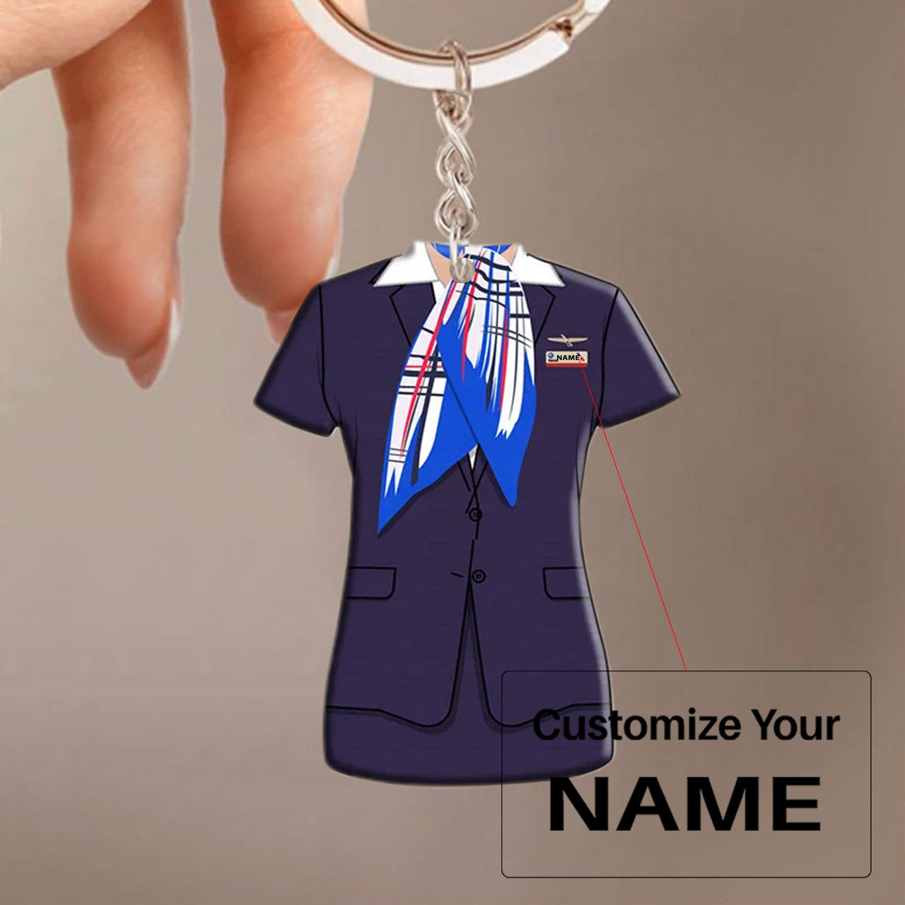 American Airlines Uniform Acrylic Keychain