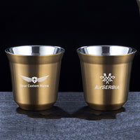 Thumbnail for Air Serbia Airlines Designed Double Wall Stainless Steel Coffee Mugs