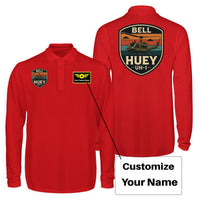 Thumbnail for Retro BELL HUEY UH-1 Designed Long Sleeve Polo T-Shirts (Double-Side)