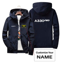 Thumbnail for A330neo & Text Designed Thin Windbreaker Jackets