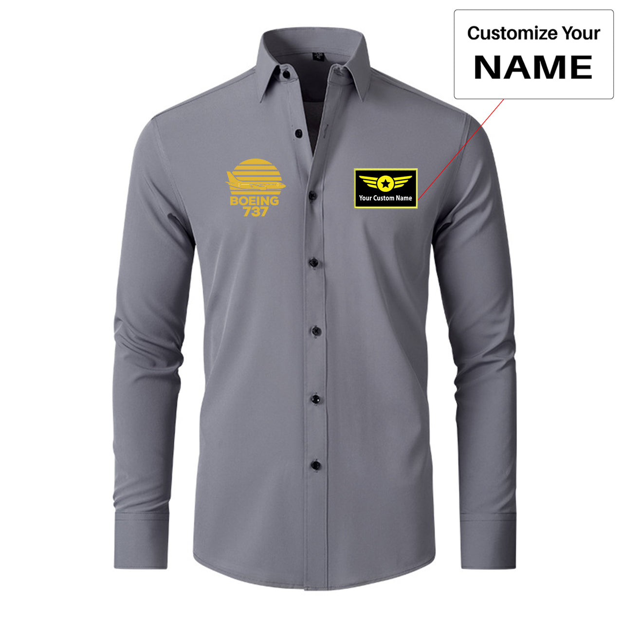 Retro Boeing 737 Designed Long Sleeve Shirts
