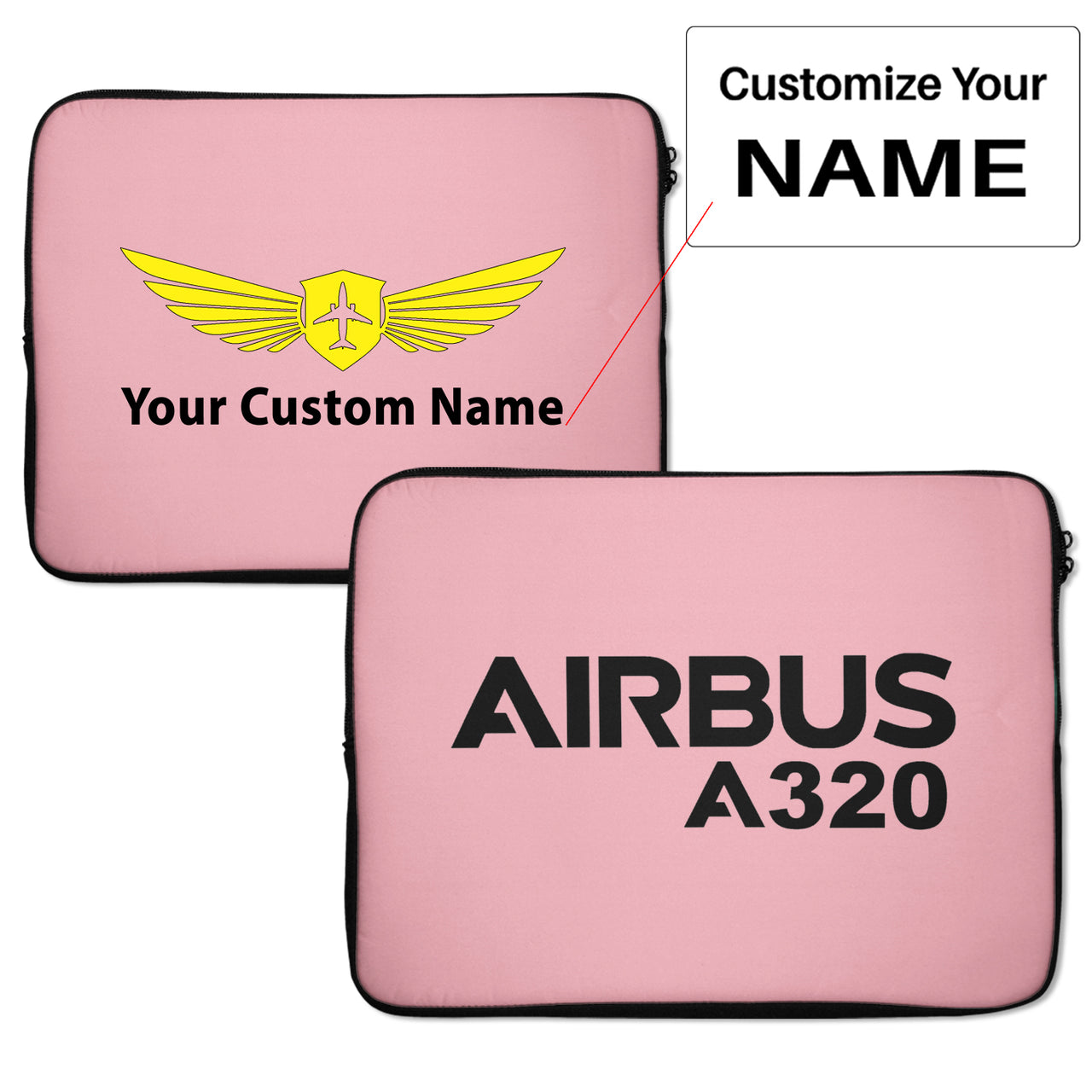 Airbus A320 & Text Designed Laptop & Tablet Cases