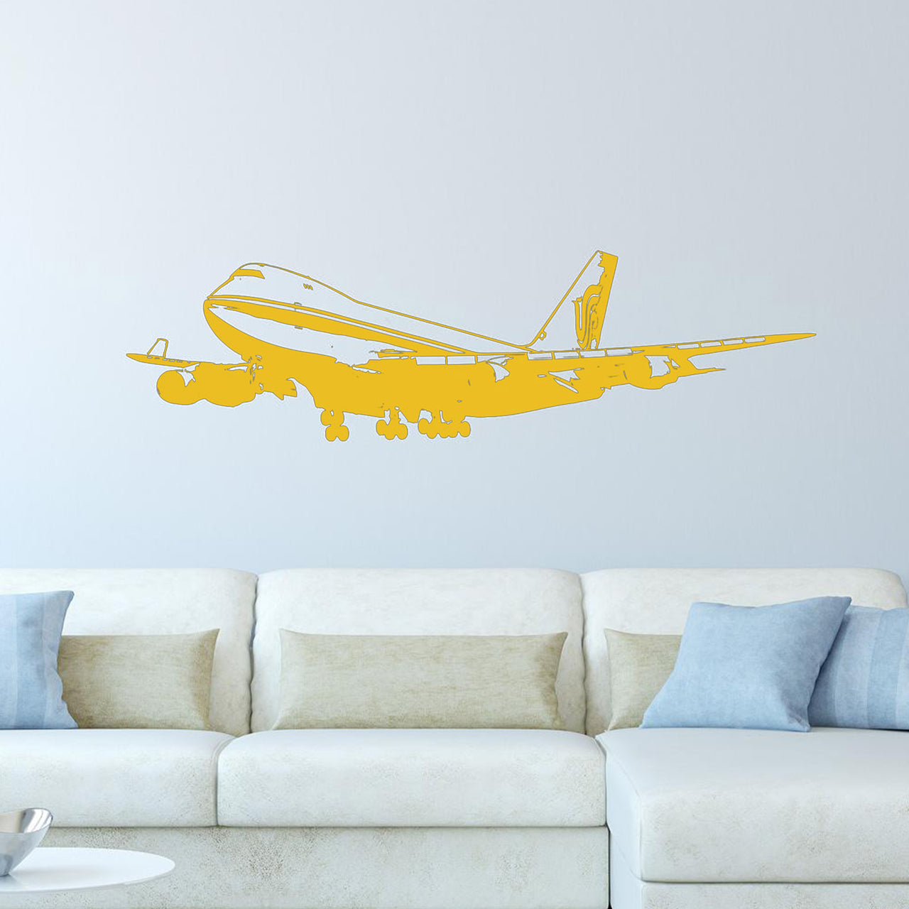 Boeing 747 on Approach Designed Wall Sticker