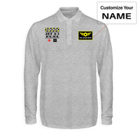 Thumbnail for Jet Fuel Only Designed Long Sleeve Polo T-Shirts