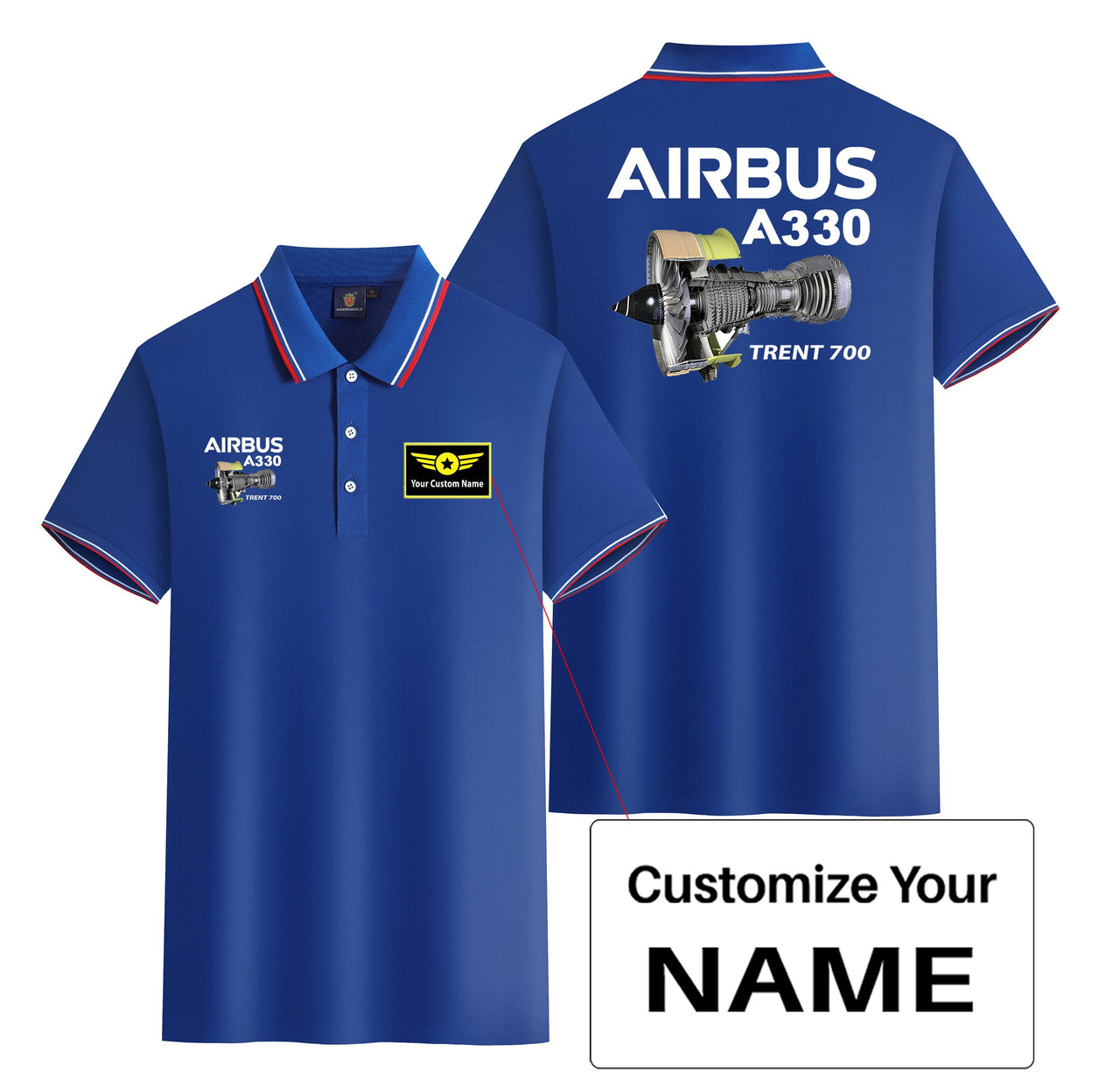 Airbus A330 & Trent 700 Engine Designed Stylish Polo T-Shirts (Double-Side)