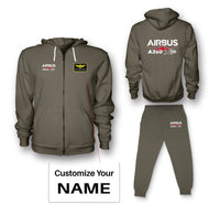 Thumbnail for Amazing Airbus A350 XWB Designed Zipped Hoodies & Sweatpants Set