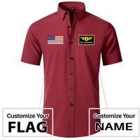 Thumbnail for Custom Flag & Name with Special Badge Design Super Quality Short Sleeve Shirts