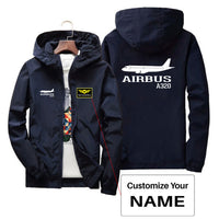 Thumbnail for Airbus A320 Printed Designed Thin Windbreaker Jackets