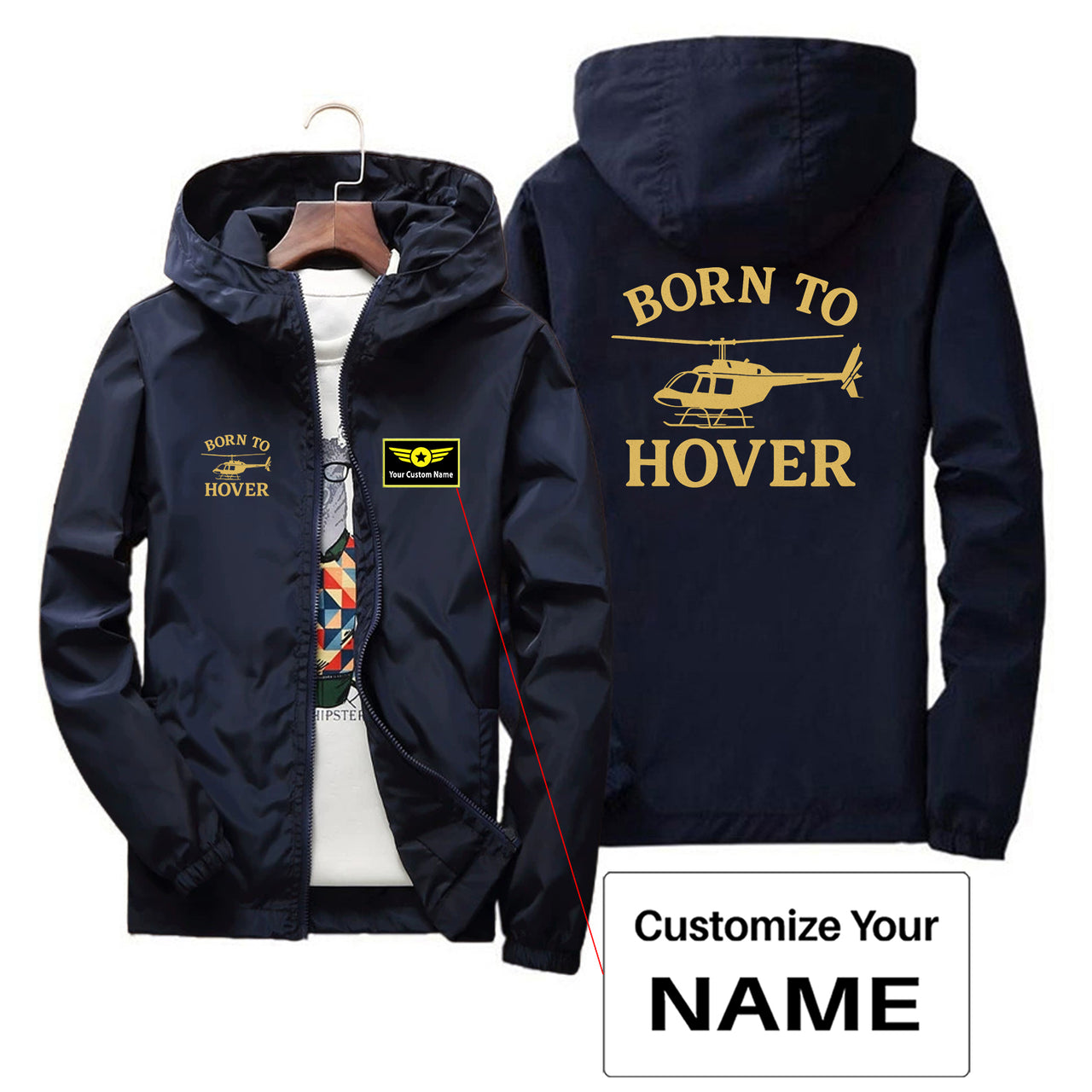 Born To Hover Designed Thin Windbreaker Jackets