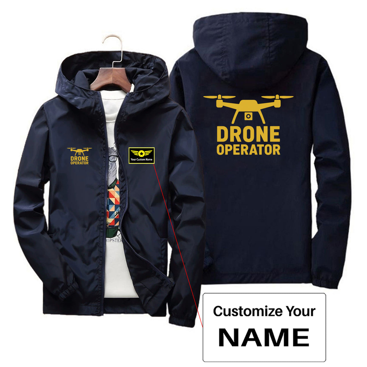 Drone Operator Designed Thin Windbreaker Jackets