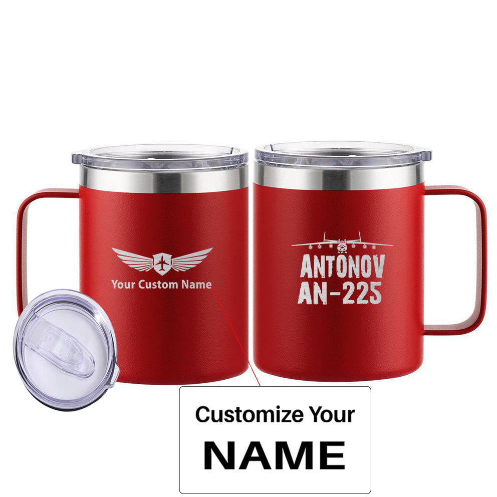 Antonov AN-225 & Plane Designed Stainless Steel Laser Engraved Mugs