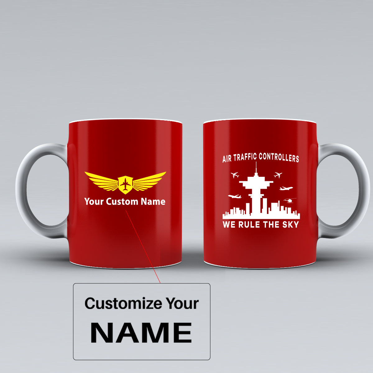 Air Traffic Controllers - We Rule The Sky Designed Ceramic White Mugs