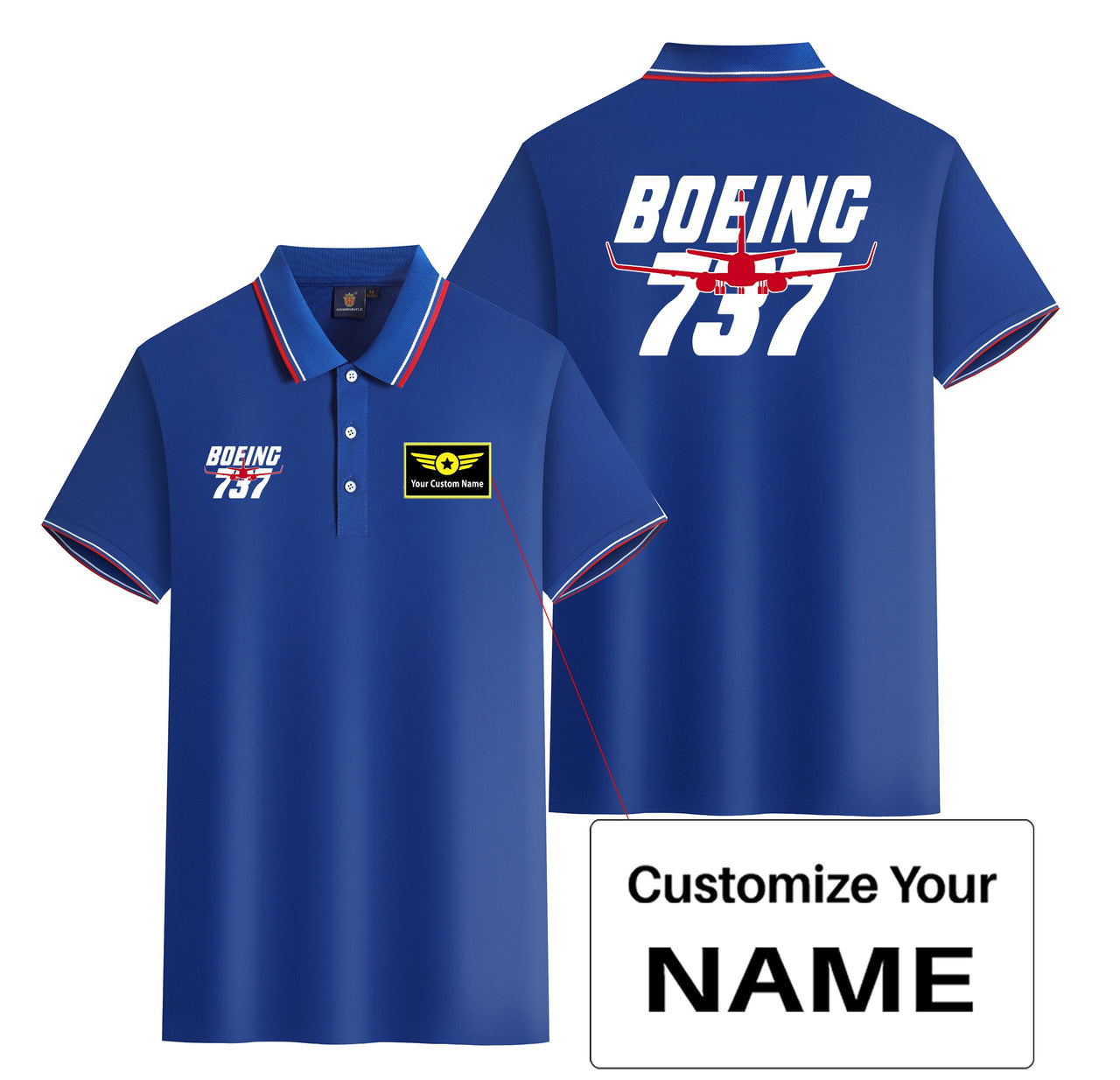 Amazing Boeing 737 Designed Stylish Polo T-Shirts (Double-Side)