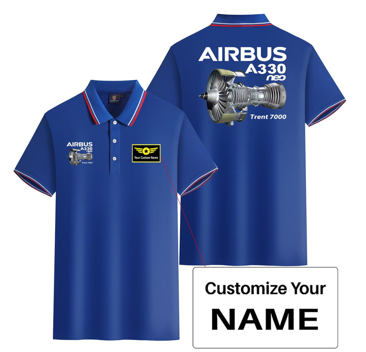 Airbus A330neo & Trent 7000 Designed Stylish Polo T-Shirts (Double-Side)