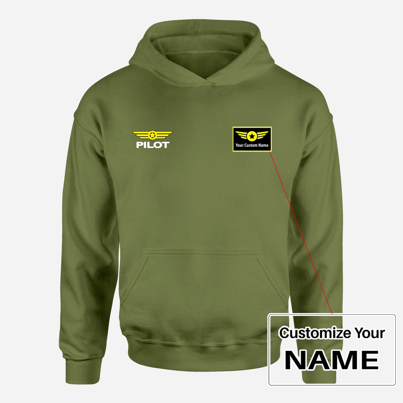 Pilot & Badge Designed Hoodies