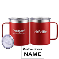 Thumbnail for Airbaltic Airlines Designed Stainless Steel Laser Engraved Mugs