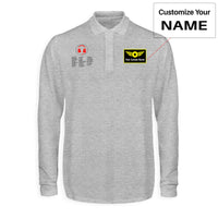 Thumbnail for Aviation Alphabet 3 Designed Long Sleeve Polo T-Shirts