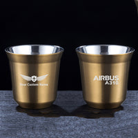 Thumbnail for Airbus A310 & Text Designed Double Wall Stainless Steel Coffee Mugs