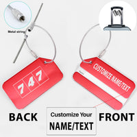 Thumbnail for Flat Colourful 747 Designed Fashion Metal Luggage Tags