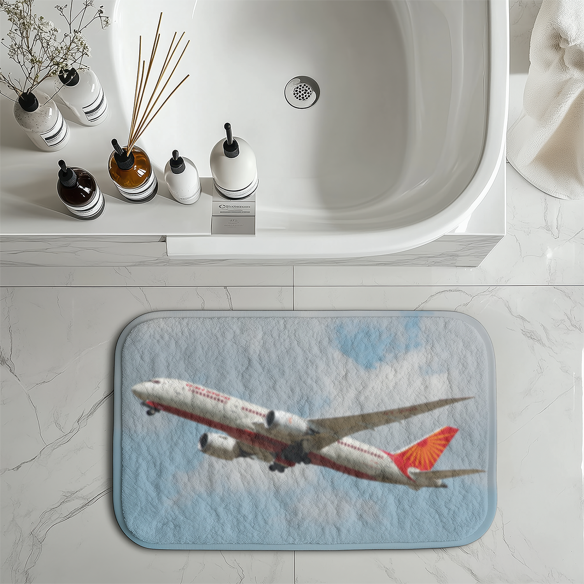 Air India's Boeing 787 Designed Bath Mats