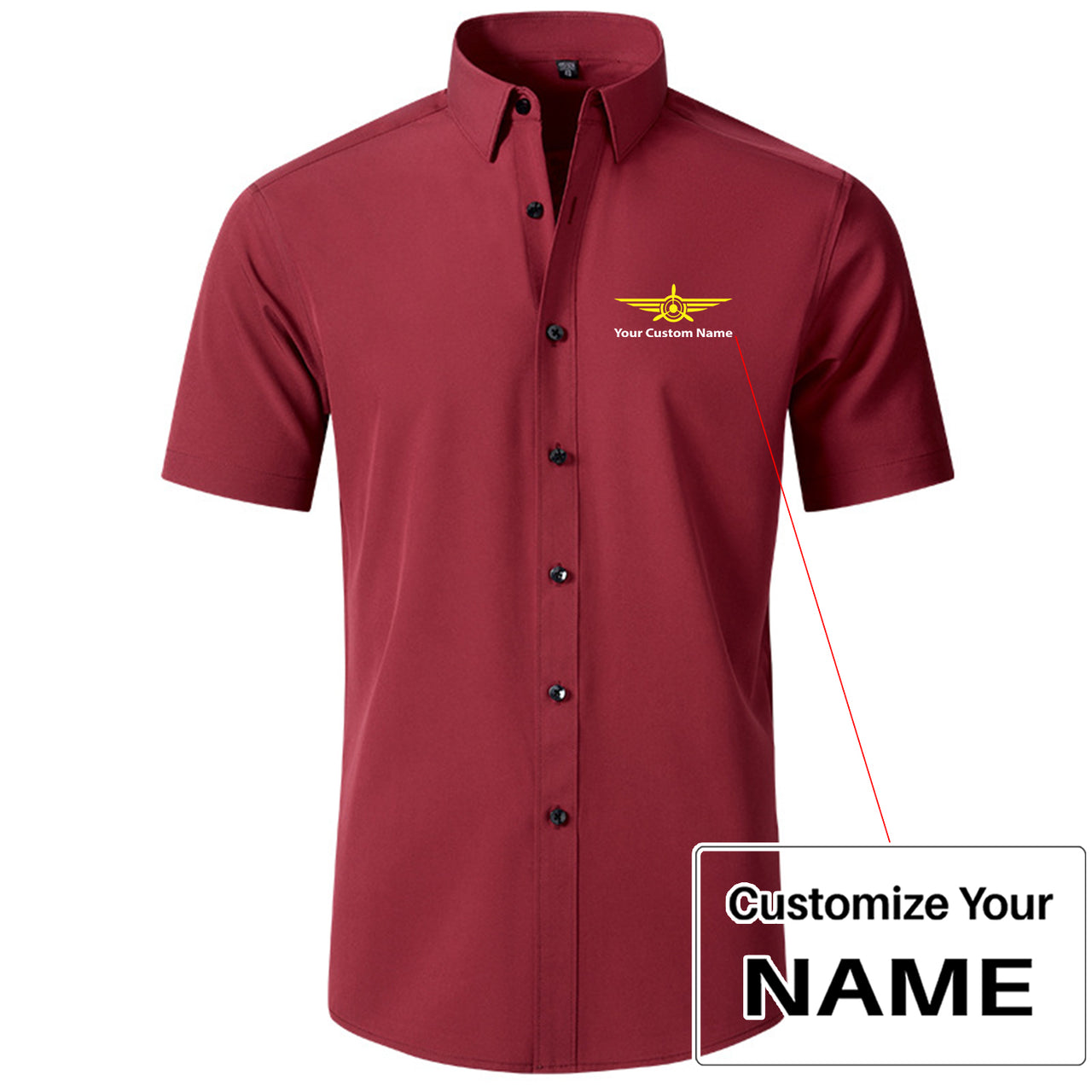 Custom Name (Badge 3) Design Super Quality Short Sleeve Shirts