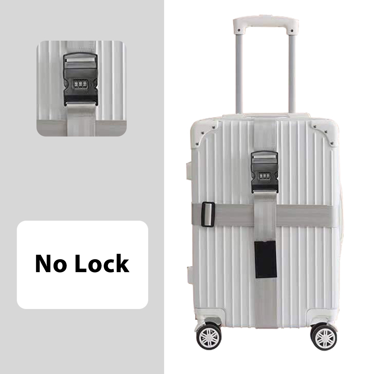 Password Lock Crossbody Travel Case Tsa Sea Port Lock Support Luggage Strap Reinforcement