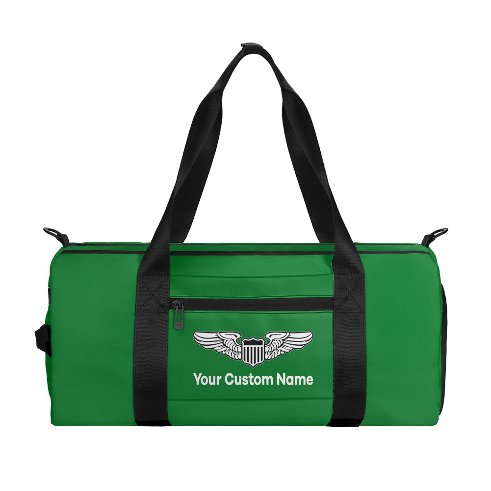 Custom Name (Military Badge) Designed Sports Bag