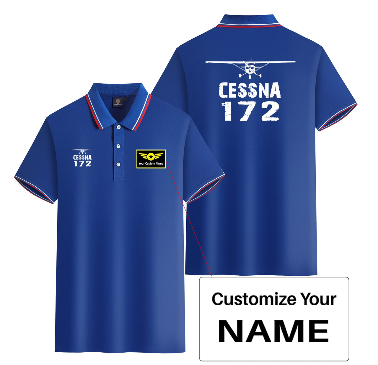 Cessna 172 & Plane Designed Stylish Polo T-Shirts (Double-Side)