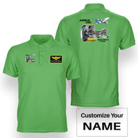 Thumbnail for Airbus A380 & GP7000 Engine Designed Double Side Polo T-Shirts