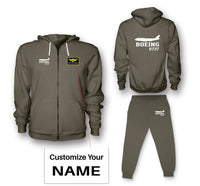 Thumbnail for Boeing 737 Printed Designed Zipped Hoodies & Sweatpants Set