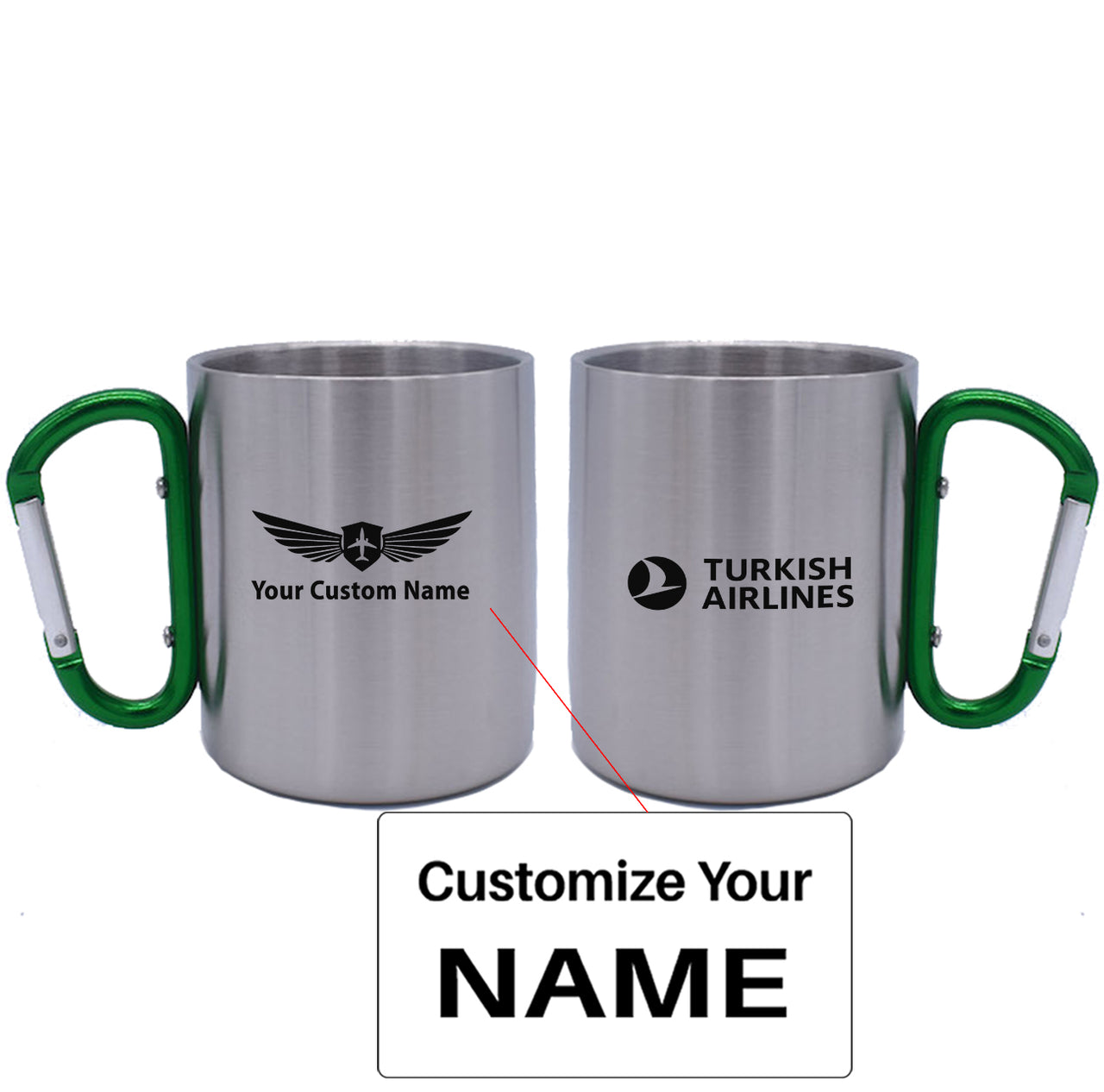 Turkish Airlines Designed Stainless Steel Outdoors Mugs