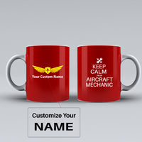 Thumbnail for Aircraft Mechanic Designed Ceramic White Mugs