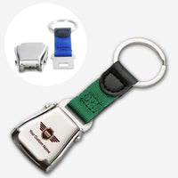 Thumbnail for Custom Name (Badge 5)Designed Airplane Seat Belt Key Chains