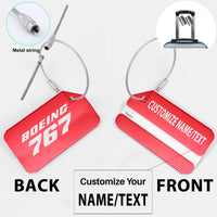 Thumbnail for Boeing 767 & Text Designed Fashion Metal Luggage Tags
