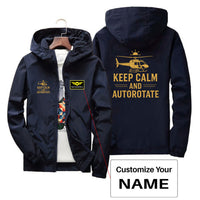 Thumbnail for Keep Calm and Autorotate Designed Thin Windbreaker Jackets