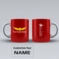 Thumbnail for Aviation Alphabet Designed Ceramic White Mugs
