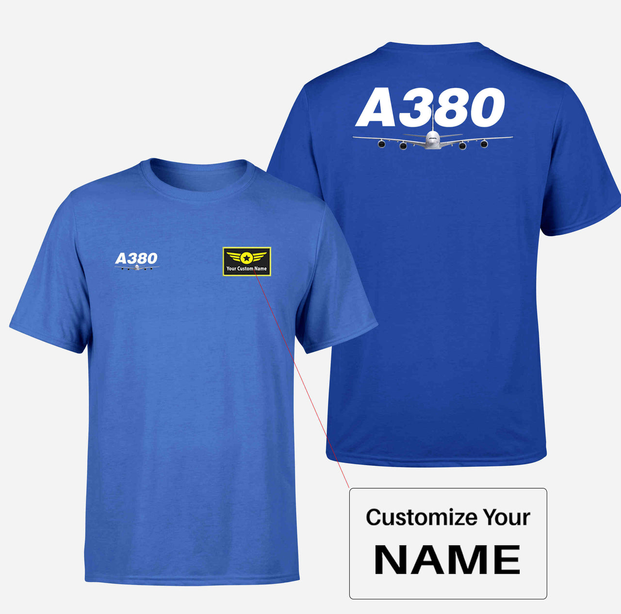 Super Airbus A380 Designed Double-Side T-Shirts
