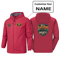 Thumbnail for Retro BELL HUEY UH-1 Designed Rain Jackets & Windbreakers