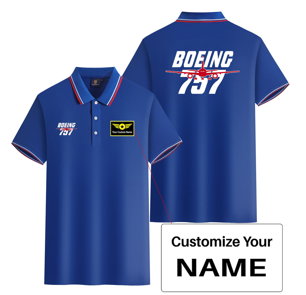 Amazing Boeing 757 Designed Stylish Polo T-Shirts (Double-Side)