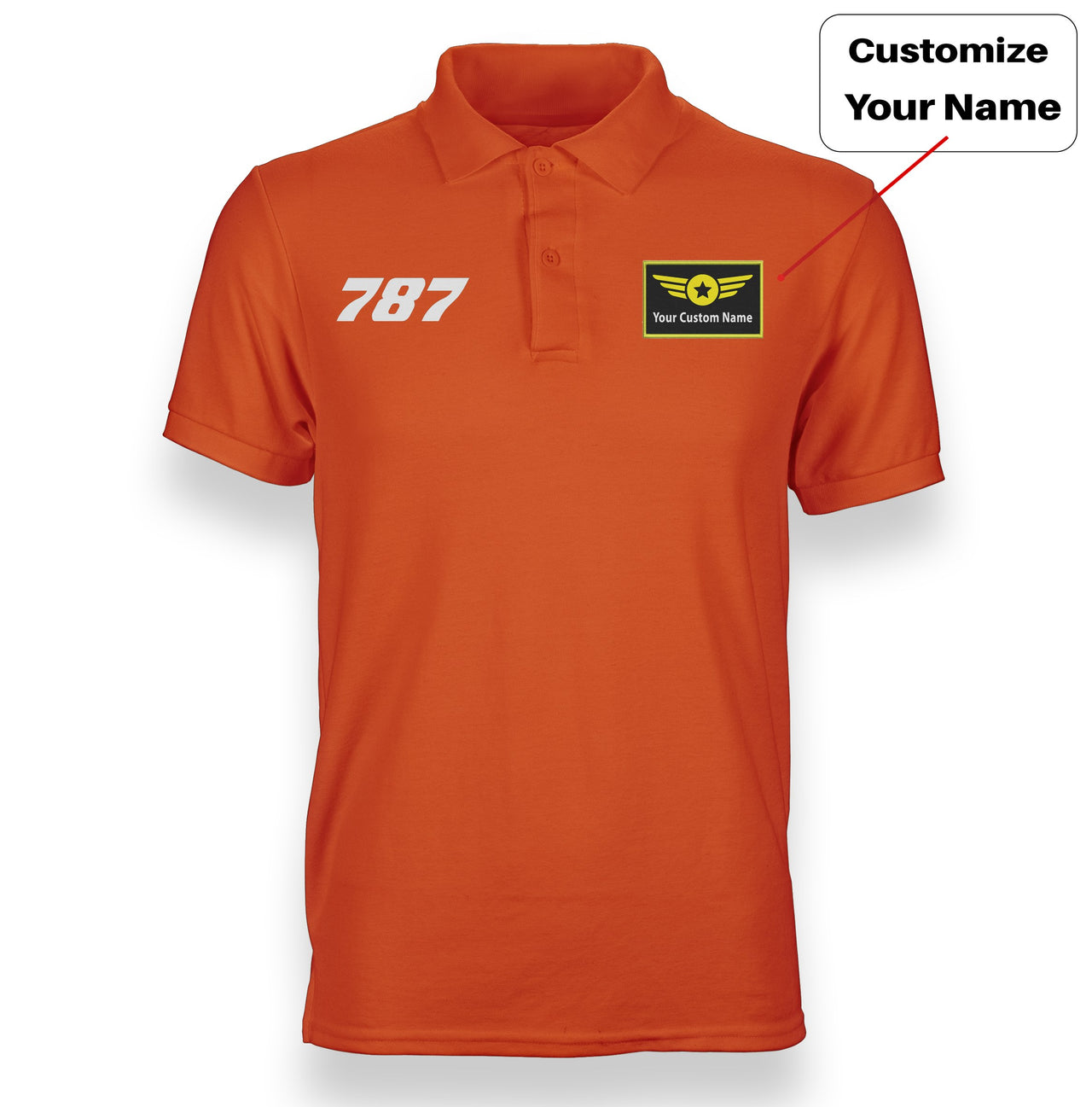 787 Flat Text Designed "WOMEN" Polo T-Shirts