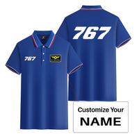 Thumbnail for 767 Flat Text Designed Stylish Polo T-Shirts (Double-Side)