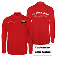 Thumbnail for Travelling All Around The World Designed Long Sleeve Polo T-Shirts (Double-Side)