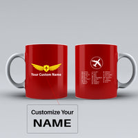 Thumbnail for Aviation Alphabet 2 Designed Ceramic White Mugs