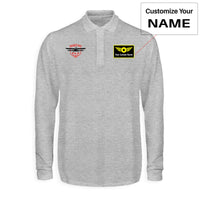 Thumbnail for Super Born To Fly Designed Long Sleeve Polo T-Shirts