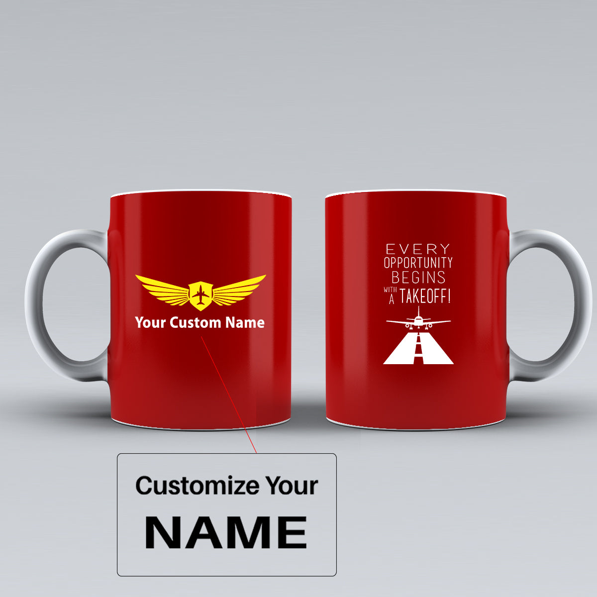 Every Opportunity Designed Ceramic White Mugs